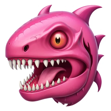 a monster maw with sharp teeth sticker