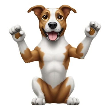 A dog transformer waving hi sticker