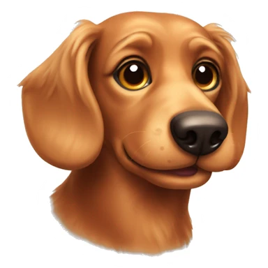 Fluffy Dachshund  sticker