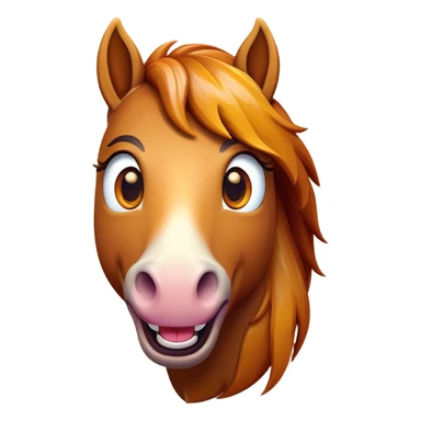 Cinematic Comical Bay Horse Portrait Emoji, Head tilted dramatically with an exaggeratedly amused expression, featuring a striking bay fur with a glossy finish and bold accents, wide, expressive amber eyes filled with playful disbelief, Simplified yet hilariously expressive features, highly detailed, glowing with a slightly sassy glow, high shine, dramatic yet playful, stylized with an air of cheeky mischief, bright and endearing, soft glowing outline, capturing the essence of a spirited and over-the-top horse, so meme-worthy it feels like it could side-eye its way into internet fame instantly! sticker