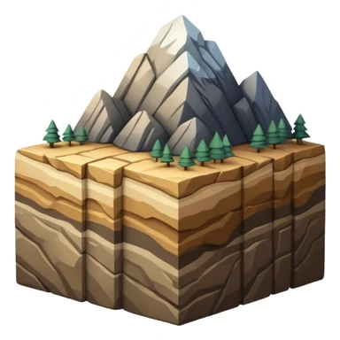 mountain strata　cube sticker