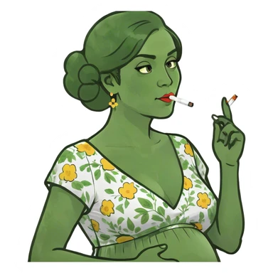 Pregnant woman smoking  sticker