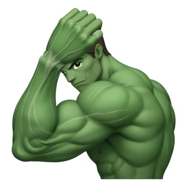 green arm with clenched fist and muscle forearm  sticker