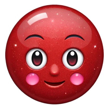 red glitter Mark check sticker