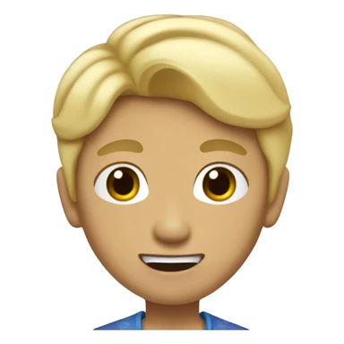 Asian boy with blond hair black eyebrows and earrings  sticker