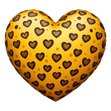 Leopard heart sticker