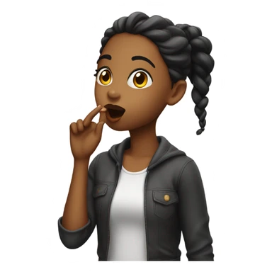 Girl blowing kiss sticker