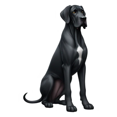 Black Great Dane sticker