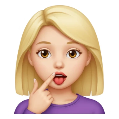 Doigt dans la bouche fille sticker