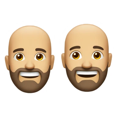 2 drunk friends with short beards 1 is bald sticker