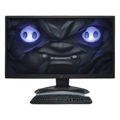 2 black monitors gaming  sticker