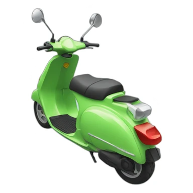 a scooter hit by a car sticker