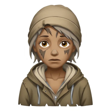 a homeless woman sticker