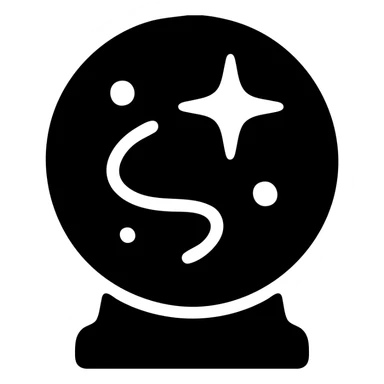 A mystical scrying orb with cosmic energy inside sticker