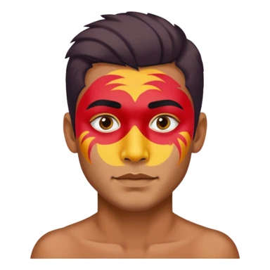 face painted man  sticker