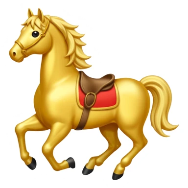 Golden horse shore sticker