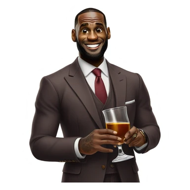 lebron drinking hennessy  sticker