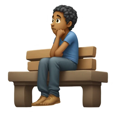 person thinking sticker