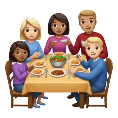 family dinner sticker