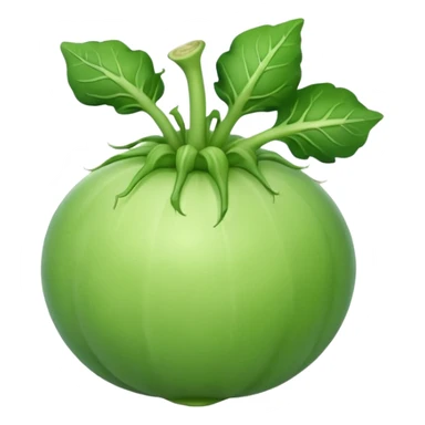 a whole kohlrabi, simple, clear sticker