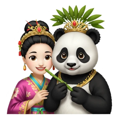 panda habit princesse chinoise sticker