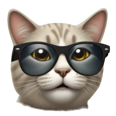 Cat with sunglasses ok  sticker