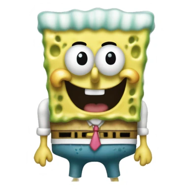 SpongeBob in nder  sticker