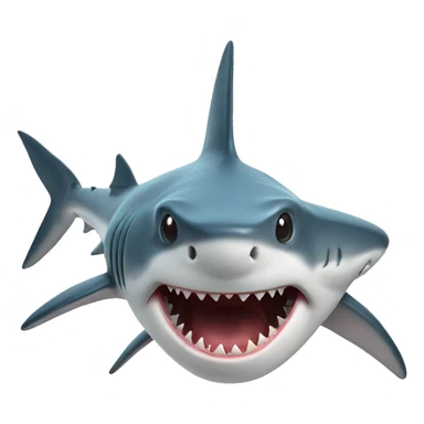 Shark with laser beam on head sticker