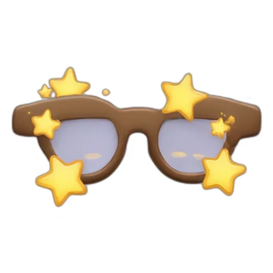 caca rosde avec des étoiles qui brille comme des arcs en ciel sticker