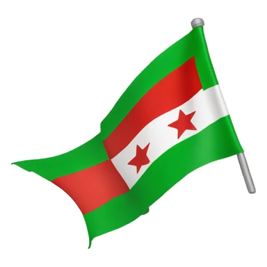 change this flag 🇸🇾 the top green the and three red stars in the middle  sticker