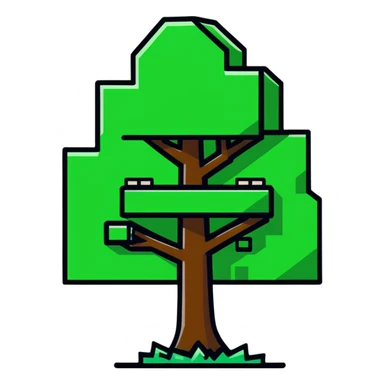 Minecraft tree sticker