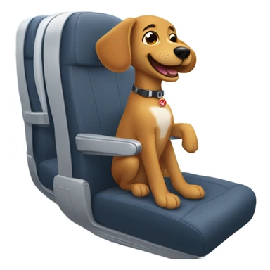 Dog flying in airplane sticker