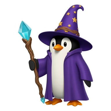 Penguin Wizard sticker