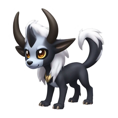 Edgy Cool Kawaii Baby Houndoom-Nargacuga-Absol-Garurumon-Pokémon Full Body Detailed High Quality sticker