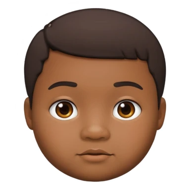 Black boy with a bit of hair and chubby sticker