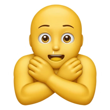 yellow emoji hands choking itself, tight around the neck aggressively  sticker