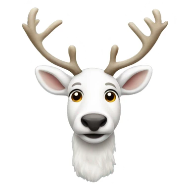 White reindeer sticker