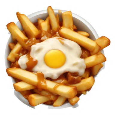 poutine qui mange du poulet sticker
