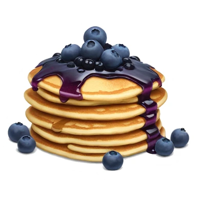 Pancakes with a blueberry on top sticker