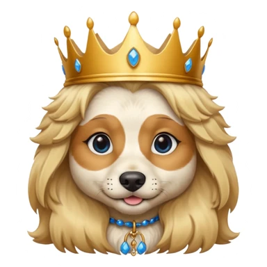 Blonde queen dog blue and hazel eye sticker