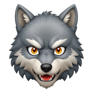 Tráeme una imagen de un lobo enojado estilo gamer sticker