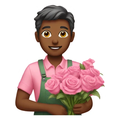 pink florist sticker