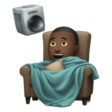 watching trash tv with a blanket sticker