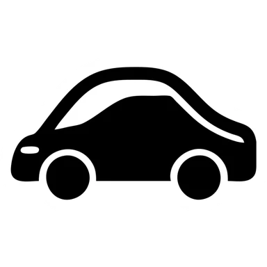solid elegant icon of a car with a transparent film covering it, minimalistic style, refined details sticker