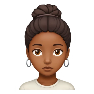 Black girl thinking sticker