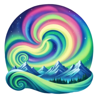 something that represents the aurora sticker