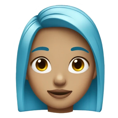 Girl with blond hair blue hair and freckles sticker