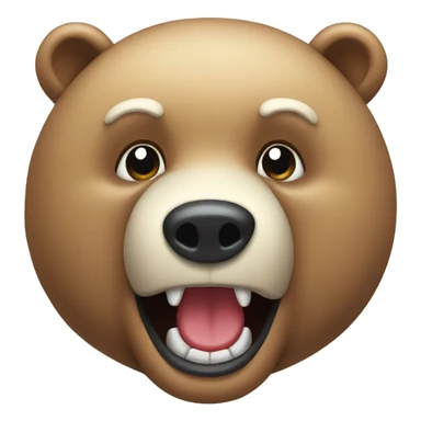 salivating bear sticker