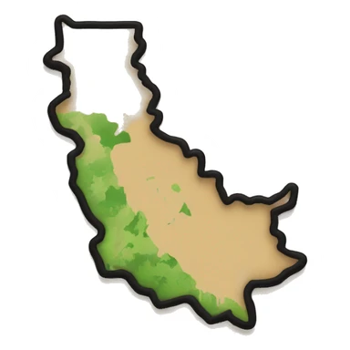total black emoji in shape of boundary of punjab map sticker
