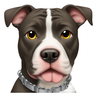 Pitbull with collar that says rescue sticker